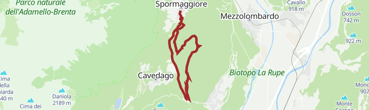 Route map: 792 "Loop route from Spormaggiore to Malga Val dei Brenzi"